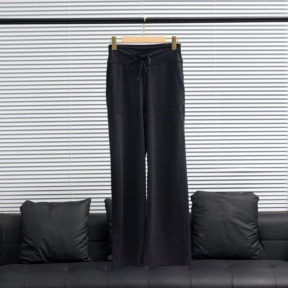 Lululemon High-Waisted Wide-Leg Yoga Pants | Straight-Leg Athleisure Pants
